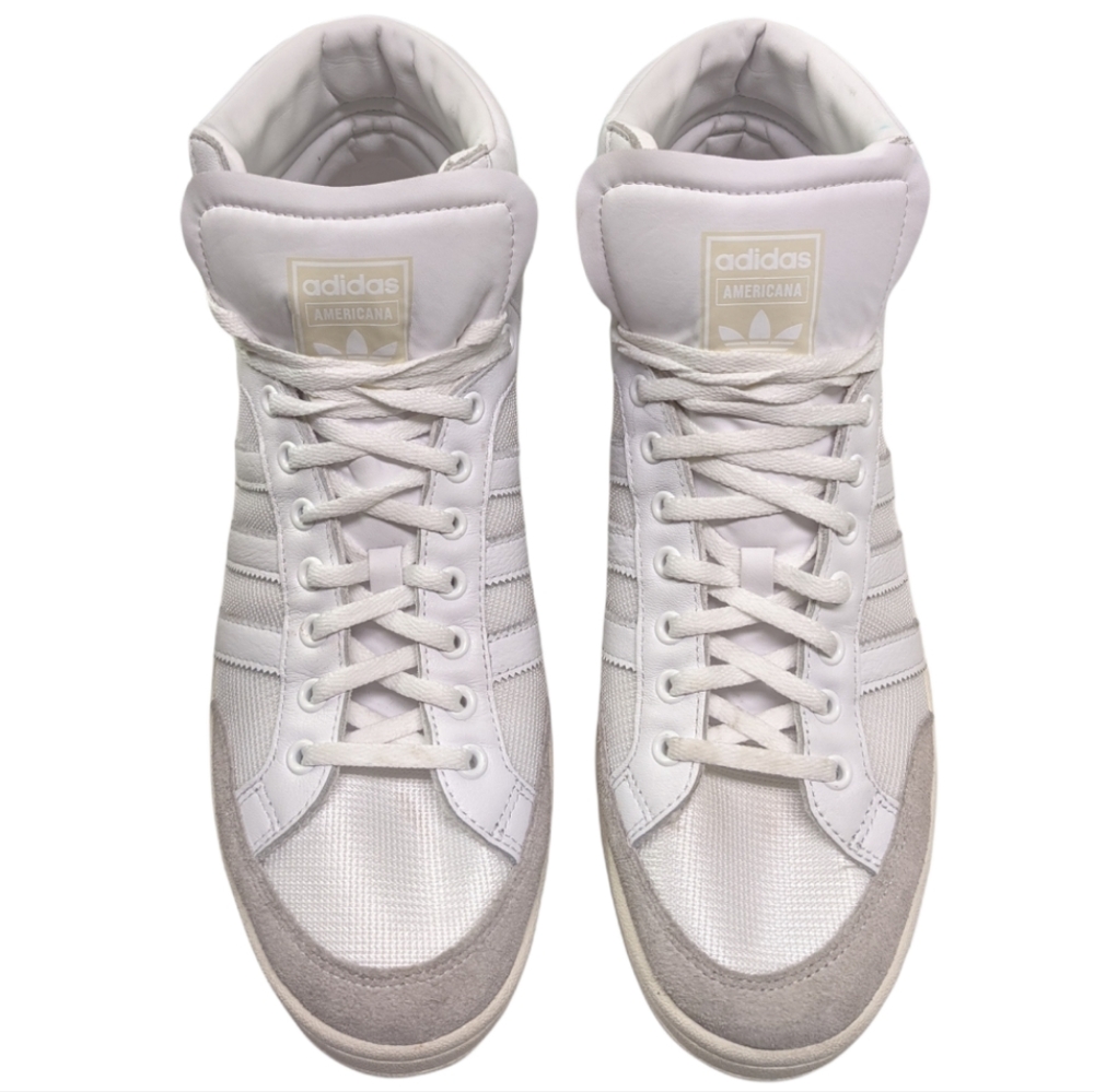 adidas | Mens | Americana | Hi High Sneakers Shoes Casual - White | Size 11.5 - Picture 6 of 12